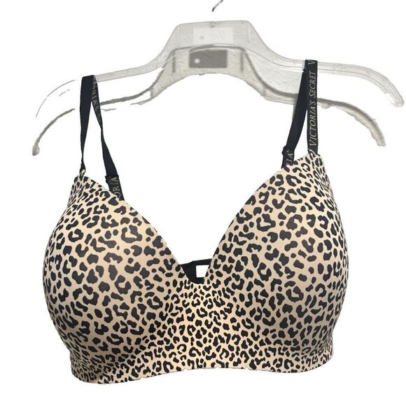 Victoria's Secret No Wire/Sans Armature Bra Cheetah Print Size 36DDD Preowned - Picture 2 of 8